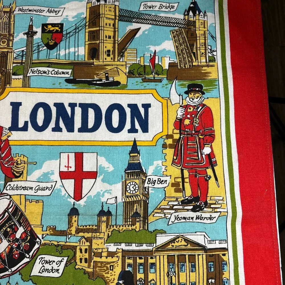 LONDON England  Tea Towel